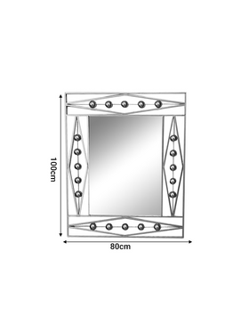 Καθρέπτης Roteron Inart Χρυσό Μέταλλο 80x2x100εκ