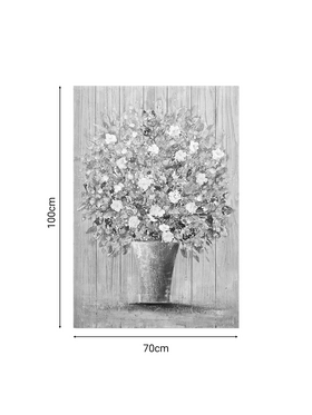 Πίνακας σε Καμβά Flowerpot Inart 70x3x100εκ