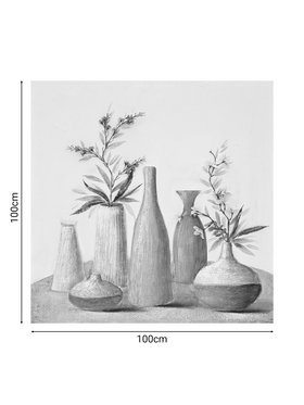 Πίνακας σε Καμβά Vase Inart 100x3x100εκ