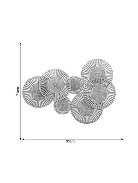 Διακοσμητικό Τοίχου Circlie Pakoworld Χρυσό Μέταλλο 99x4x71εκ