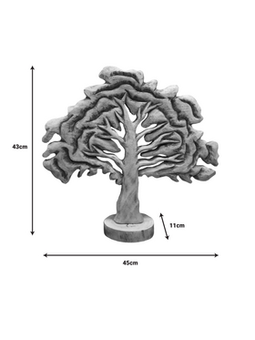 Επιτραπέζιο Διακοσμητικό Δέντρο Natrem Inart Φυσικό Μάνγκο Ξύλο 45x11x43εκ