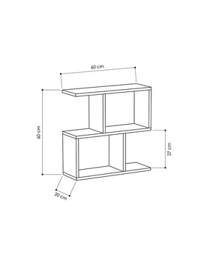 Βοηθητικό Τραπέζι Homemania Pakoworld Χρώμα Ανθρακί 60x20x60εκ