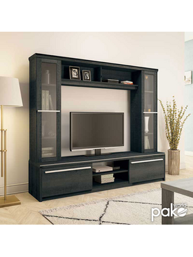 Σύνθετο Σαλονιού Chico tv Pakoworld Χρώμα Embony oak 180.5x40x158εκ