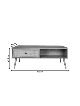 Τραπέζι Σαλονιού Oslo Pakoworld Sonoma 110x59x41,5εκ