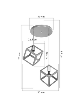 Φωτιστικό Οροφής Δίφωτο Deepora Pakoworld ε27 Χρυσό 30x65x80εκ