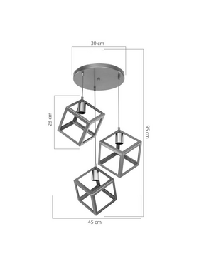 Φωτιστικό Οροφής Τρίφωτο Deepora Pakoworld ε27 Λευκό 30x80x80εκ