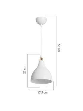 Φωτιστικό Οροφής Μονόφωτο Lofty Pakoworld ε27 Λευκό Φ18x56εκ