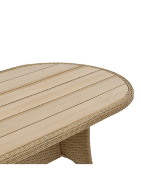 Τραπέζι Keir Pakoworld Rattan-Αλουμίνιο Καφέ 180x90x72εκ