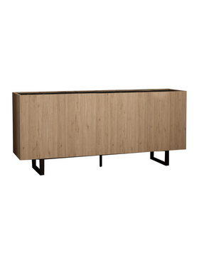 Μπουφές Kioubo Pakoworld Μελαμίνης oak-Μαύρο 180x42x80εκ