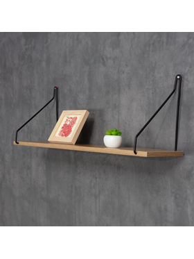 Ραφιέρα Τοίχου Tars Pakoworld Sonoma-Μαύρο 72x20x27εκ