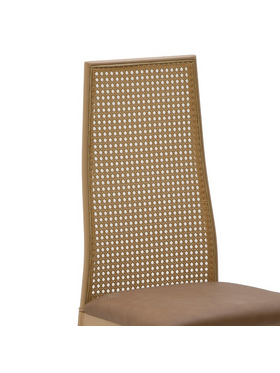 Καρέκλα Lasmipe Inart Καφέ pu-Rattan 40x49x96εκ