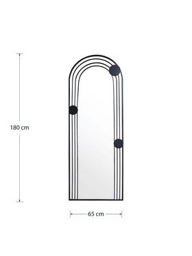 Καθρέπτης Derway Pakoworld Μαύρο 65x2x180εκ