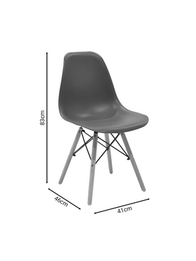 Καρέκλα Julita Pakoworld pp Καφέ-Φυσικό Πόδι 46x50x82εκ