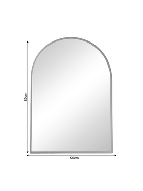 Καθρέπτης Mirrory Inart Μαύρο Αλουμίνιο 50x2.5x80εκ