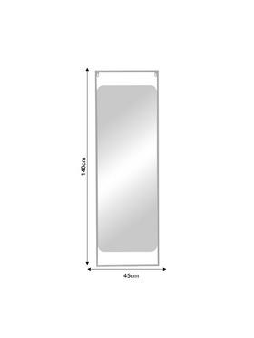 Καθρέπτης Piza Inart Μαύρο Μέταλλο 45x2x140εκ