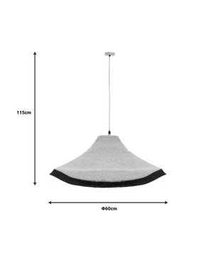 Φωτιστικό Οροφής Hatty Inart e27 Φυσικό Φ60x115εκ