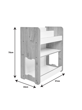 Ραφιέρα Seagull Pakoworld Λευκό mdf 57x34x70εκ