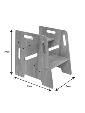 Πύργος Εκμάθησης Steppy Pakoworld Λευκό-Φυσικό mdf 34x39x39εκ