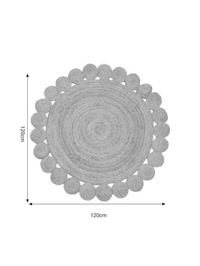 Χαλί Voni Inart Φυσικό Γιούτα Φ120x1εκ