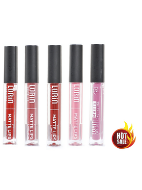 Lorin Hot Deal Set 5pcs Ανεξίτηλα Lipgloss Matte