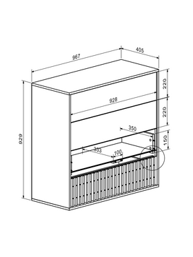 Συρταριέρα Bruse Pakoworld Μελαμίνη σε Sonoma-oak Απόχρωση 96.7x40.5x92.9εκ