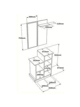 Έπιπλο Εισόδου Wizbo Pakoworld Μελαμίνης Λευκό 61x37x82.5εκ