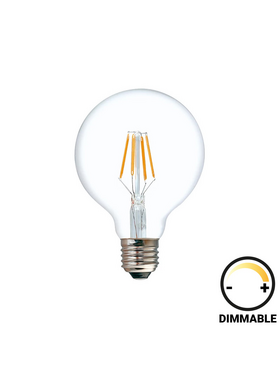 Λαμπτήρας led g80 Bulb Pakoworld Dimmable 8w e27 Clear