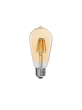 Λαμπτήρας led St64 Bulb Pakoworld 4w 3000k e27 Amber