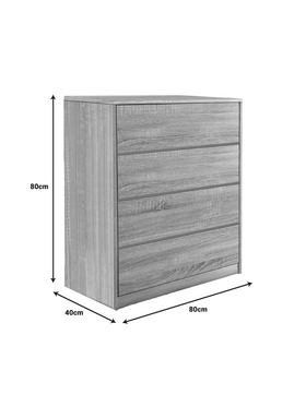 Συρταριέρα Kuanger Pakoworld mdf σε Φυσική Απόχρωση 80x40x80εκ