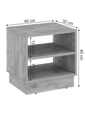 Κομοδίνο Mason Pakoworld Μελαμίνης σε oak Απόχρωση 40x32x40εκ