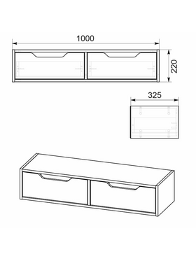 Κονσόλα-Τουαλέτα Alberto Pakoworld Κρεμαστή Wenge 100x32.5x22εκ