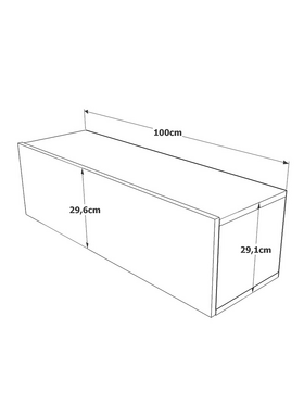 Έπιπλο Τηλεόρασης Επιτοίχιο Serit Pakoworld Sonoma 100x31.6x29.6εκ