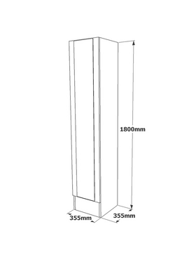 Ντουλάπι-Στήλη Xara Pakoworld Sonoma 35.5x35.5x180εκ
