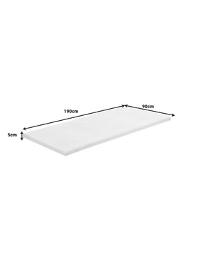 Ανώστρωμα Casmeriane Pakoworld Λευκό Ύφασμα-Memory Foam 90x190x5εκ