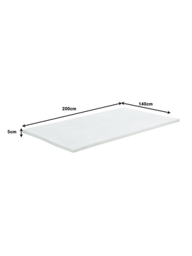 Ανώστρωμα Casmeriane Pakoworld Roll Pack Λευκό Ύφασμα-Memory Foam 140x200x5εκ