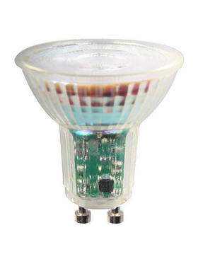 Λαμπα led Gu10 5.5w 6500k 38° 220-240v Dimmable Γυαλι