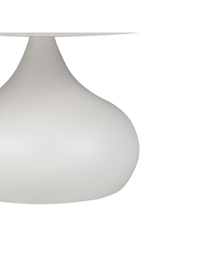 Βοηθητικά Τραπέζια Kirkene Inart Sintered Stone σε Απόχρωση Λευκό Μαρμάρου με Λευκό Μέταλλο 2τεμ