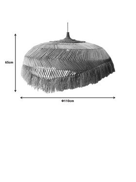 Φωτιστικό Οροφής Izert Inart Sisal σε Φυσικό Χρώμα Φ110x65εκ