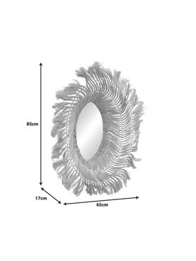 Καθρέπτης Tolle Inart Abaca σε Φυσικό Χρώμα 65x85x17εκ