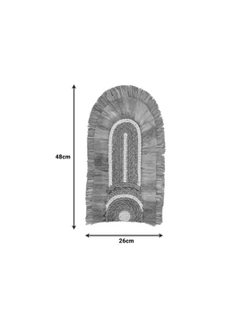 Διακοσμητικό Τοίχου Earsy i Inart Ψάθα σε Φυσικό Χρώμα 48x26x8εκ