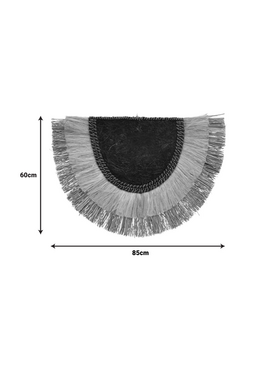 Διακοσμητικό Τοίχου Pedrine Inart Ψάθα-Abaca σε Φυσικό Χρώμα 85x60x6εκ