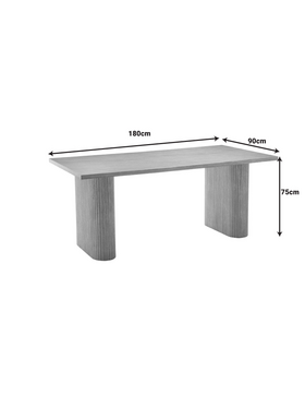 Τραπέζι Loozir Pakoworld mdf σε Φυσική Απόχρωση 180x90x75εκ