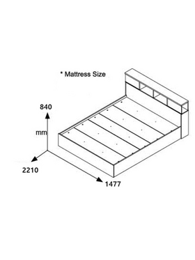 Κρεβάτι Διπλό Olympus Pakoworld σε Χρώμα Λευκό 140x200εκ