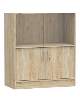 Βιβλιοθήκη Burcy Pakoworld oak 80x40x177εκ