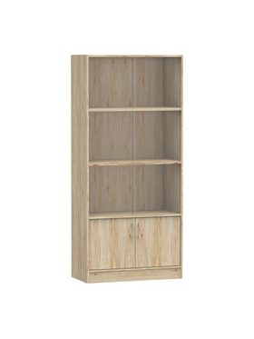 Βιβλιοθήκη Burcy Pakoworld oak 80x40x177εκ