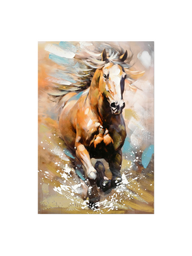 Πίνακας σε Καμβά Horse Inart 60x3x90εκ