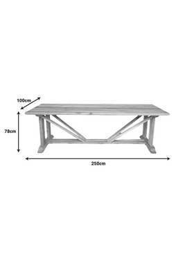 Τραπέζι Smarious Pakoworld Teak Ξύλο σε Φυσική Απόχρωση 250x100x78εκ