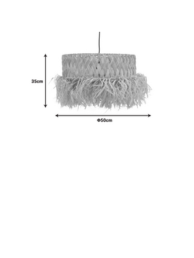 Φωτιστικό Οροφής Annhele Inart Sisal σε Φυσικό Χρώμα Φ50x35εκ