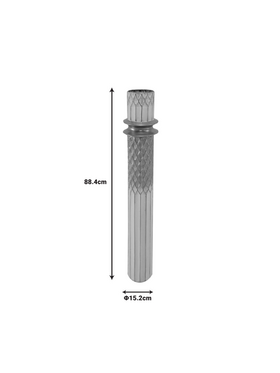 Διακοσμητικό Βάζο Sammy Inart Μέταλλο σε Χρυσή και Λευκή Απόχρωση Φ15.2x88.4εκ