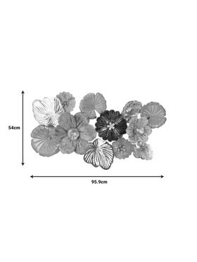 Διακοσμητικό Τοίχου Printemps Inart Μέταλλο Πολύχρωμο 95.9x3.8x54εκ